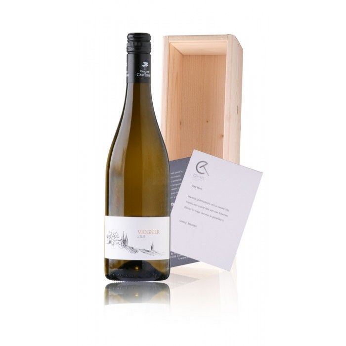 Sauvignon blanc Castelnau wijncadeau (1 fles in houten kist)